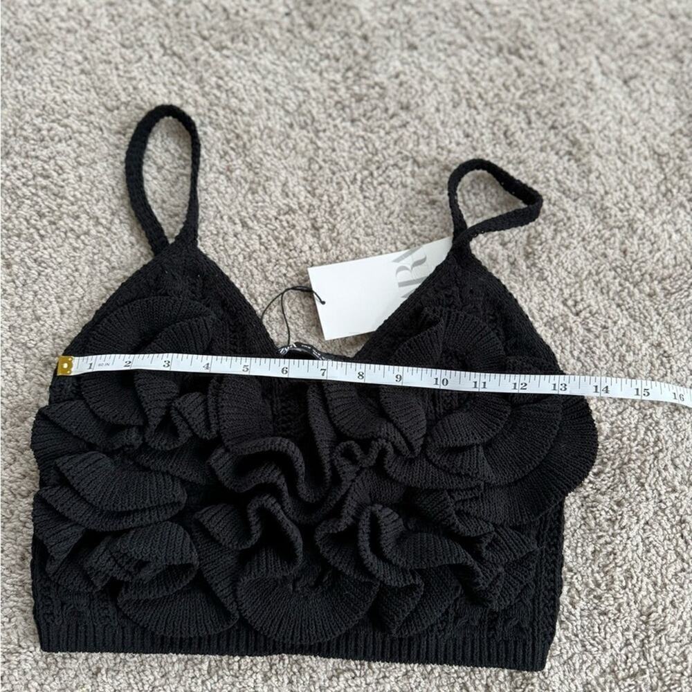 ZARA CHENILLE CROP TOP - SIZE M - BRAND NEW WITH TAG - Picture 8 of 9